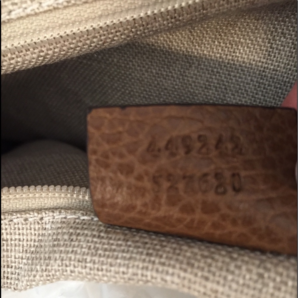 NEW Gucci Bree Canvas/Leather Beige-Ebony tote - Picture 8 of 16